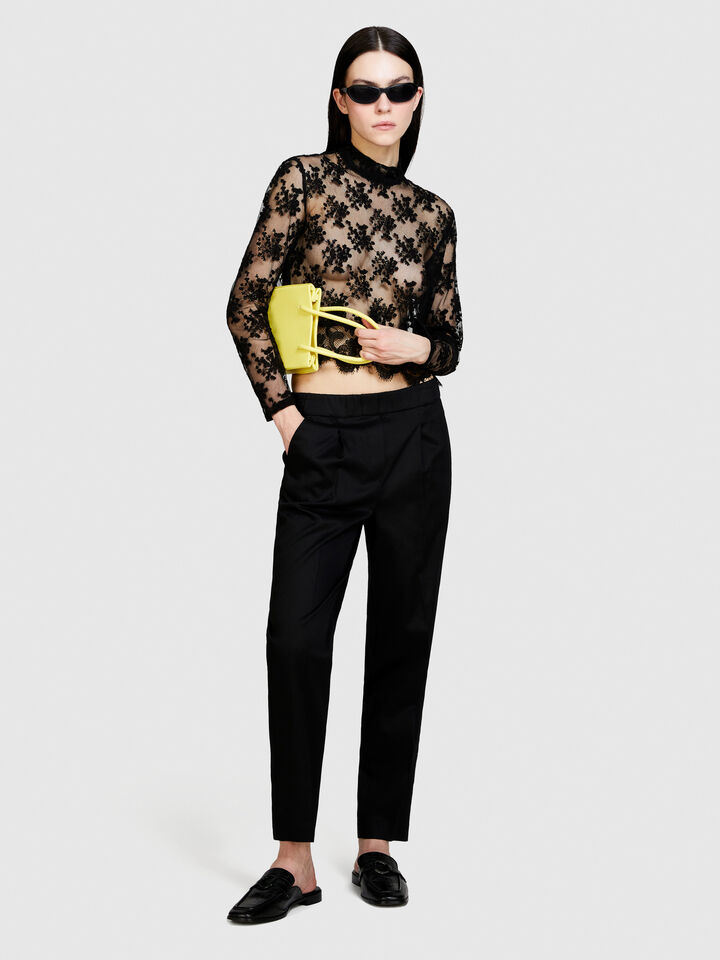 Solid color joggers - women's joggers - Black | Sisley image number 1